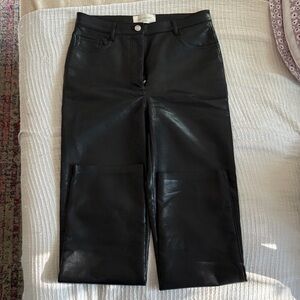 Wilfred Dark Faux Leather Pants